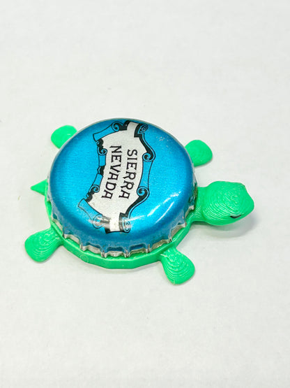 Sierra Nevada (Light Blue Cap) - Bottle Cap Magnet Turtle Shell Shocked Art