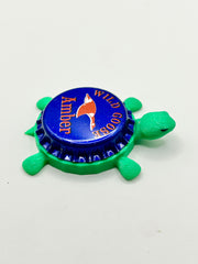 Wild Goose Amber - Bottle Cap Magnet Turtle Shell Shocked Art