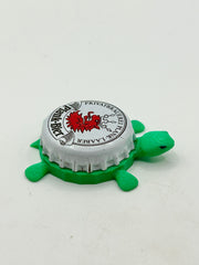 Plank Bier - Bottle Cap Magnet Turtle Shell Shocked Art