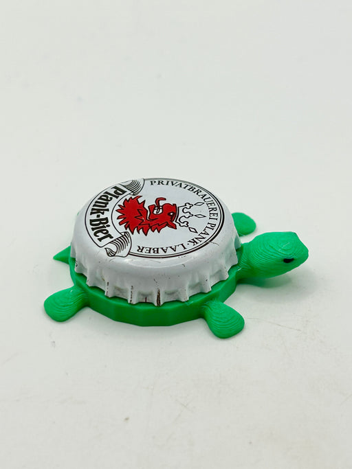 Plank Bier - Bottle Cap Magnet Turtle Shell Shocked Art
