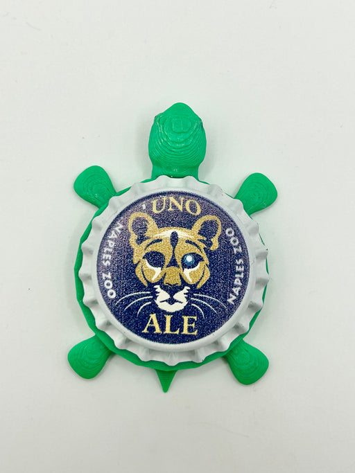 Uno Ale (Naples Zoo) - Bottle Cap Magnet Turtle Shell Shocked Art
