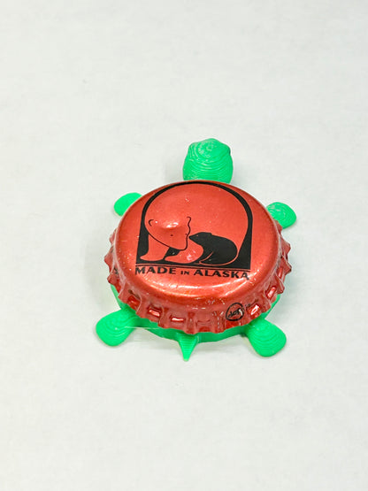 Alaskan Brewing (Amber Ale) - Bottle Cap Magnet Turtle Shell Shocked Art