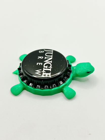 Jungle Brew - Bottle Cap Magnet Turtle Shell Shocked Art