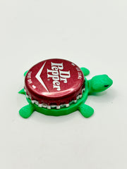 Dr Pepper Soda (Dark Red) - Bottle Cap Magnet Turtle Shell Shocked Art