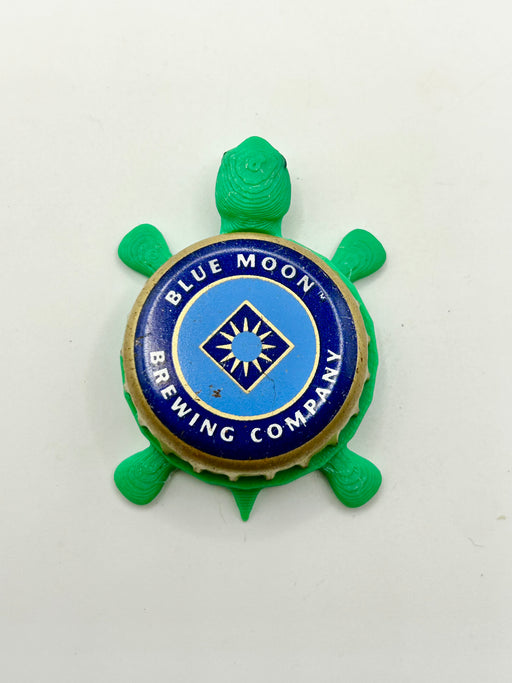 Blue Moon (Diamond - Vintage) - Bottle Cap Magnet Turtle Shell Shocked Art