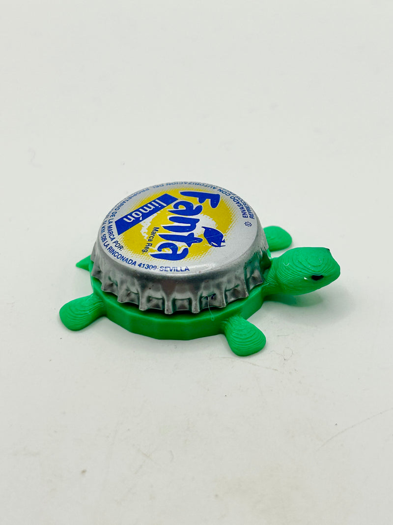 Fanta Limon - Bottle Cap Magnet Turtle Shell Shocked Art