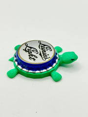 Leinenkugel's Light - Bottle Cap Magnet Turtle Shell Shocked Art