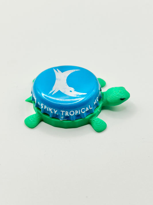 Brew Dog (Blue) - Bottle Cap Magnet Turtle