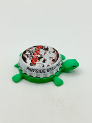 Ringside Beer - Bottle Cap Magnet Turtle Shell Shocked Art