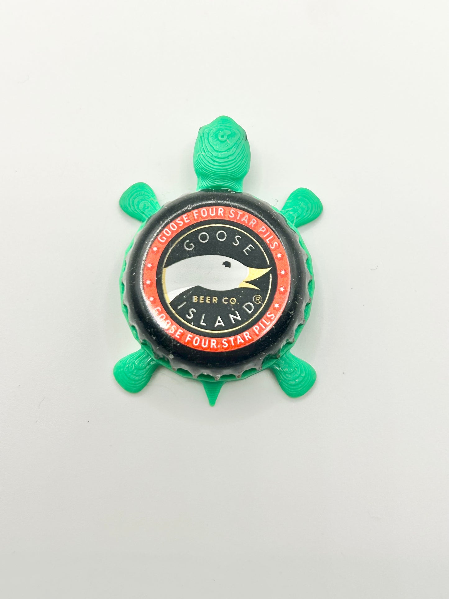 Goose Island Goose Four Star Pils - Bottle Cap Magnet Turtle