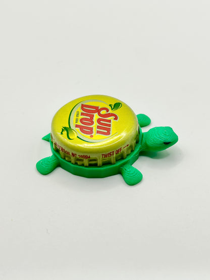 Sun Drop Citrus Soda - Bottle Cap Magnet Turtle Shell Shocked Art