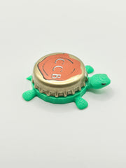 Cigar City Brewing - Bottle Cap Magnet Turtle Shell Shocked Art