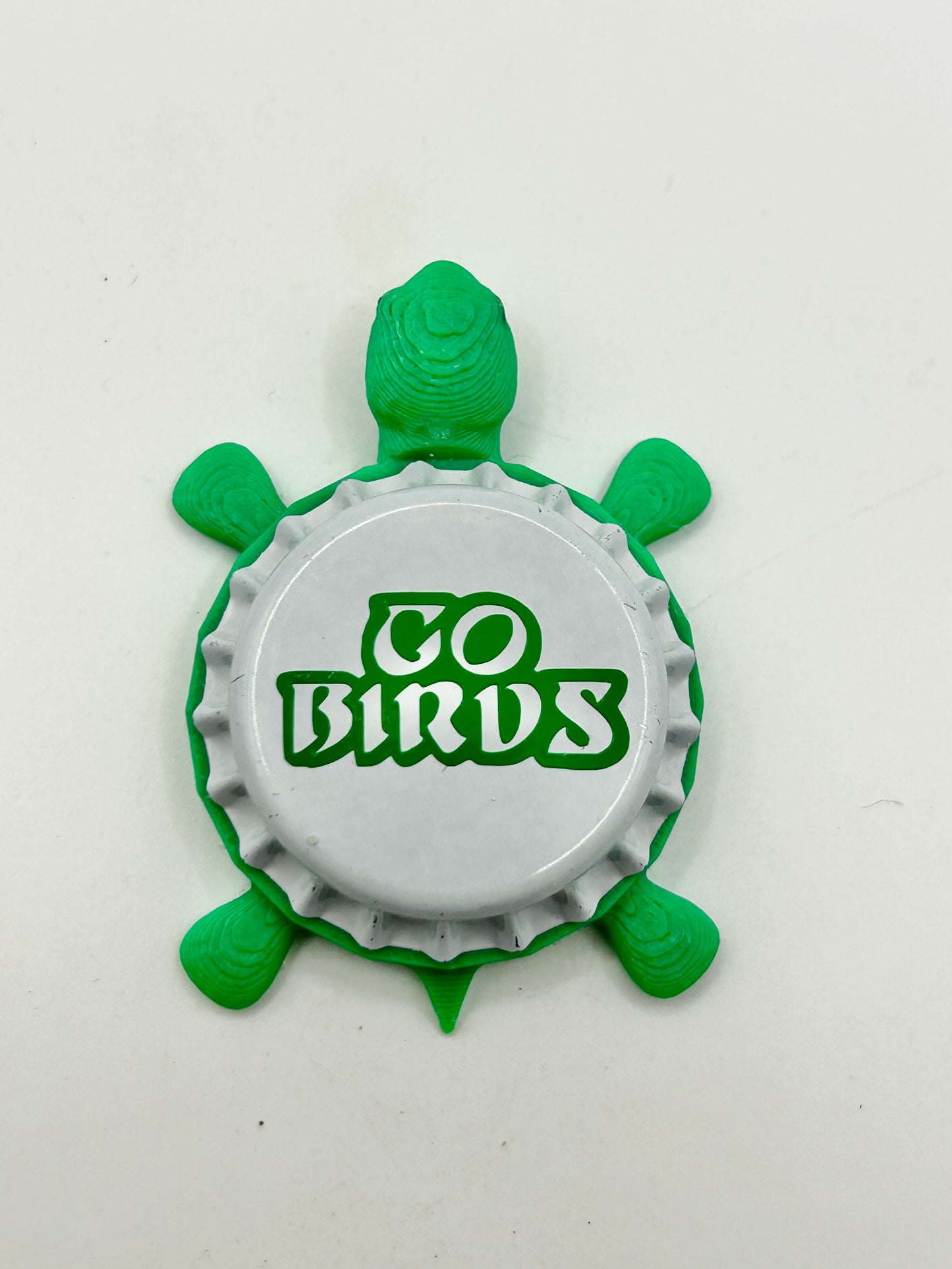 Go Birds - Philadelphia - Bottle Cap Magnet Turtle