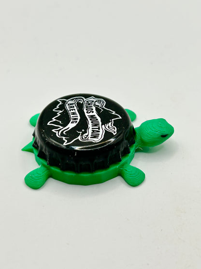 Chaos Mountain Brewing - Bottle Cap Magnet Turtle Shell Shocked Art