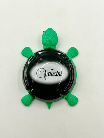 Vanzini Champagne - Bottle Cap Magnet Turtle Shell Shocked Art