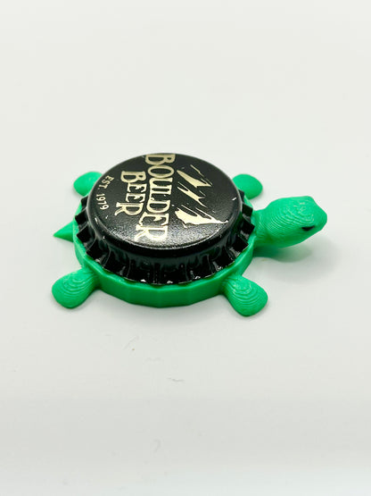 Boulder Beer (Vintage) - Bottle Cap Magnet Turtle Shell Shocked Art