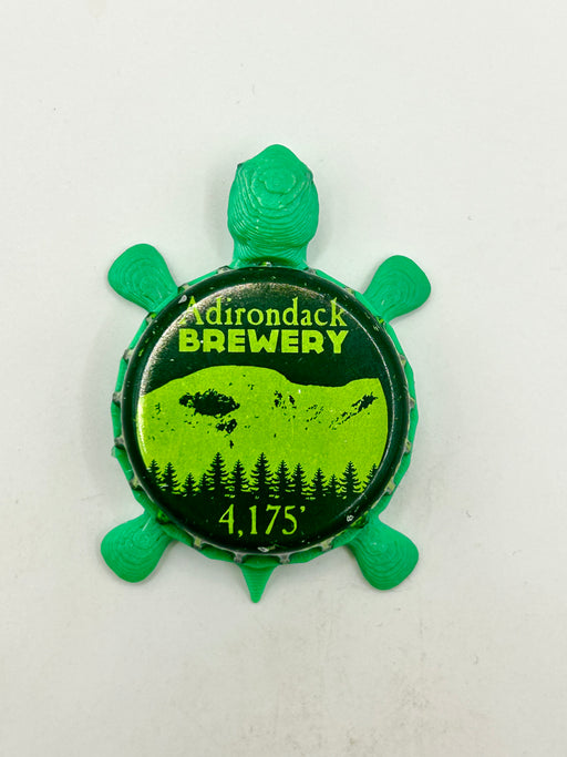 Adirondack Brewery (4,175 ft) - Bottle Cap Magnet Turtle Shell Shocked Art