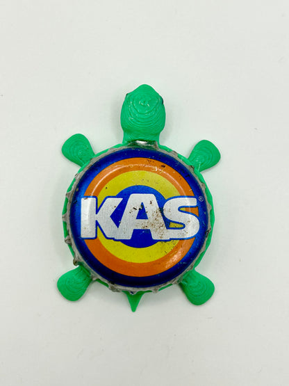 KAS Soda - Bottle Cap Magnet Turtle Shell Shocked Art