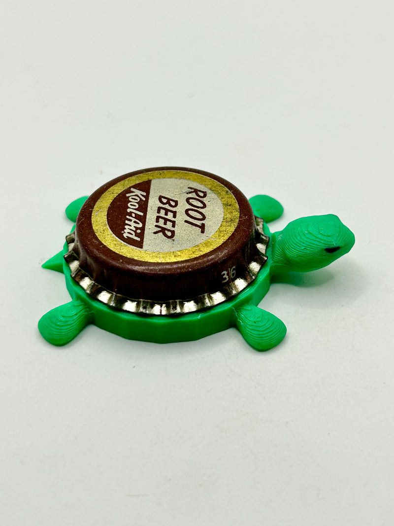Kool-Aid Root Beer - Bottle Cap Magnet Turtle Shell Shocked Art