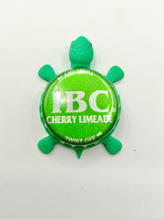 IBC Cherry Limeade Soda - Bottle Cap Magnet Turtle Shell Shocked Art