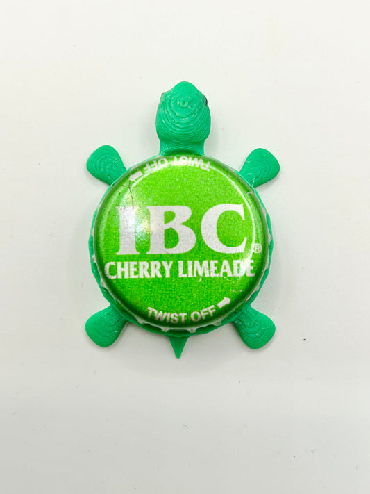 IBC Cherry Limeade Soda - Bottle Cap Magnet Turtle