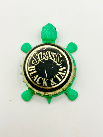 Saranac Black & Tan (Vintage) - Bottle Cap Magnet Turtle Shell Shocked Art