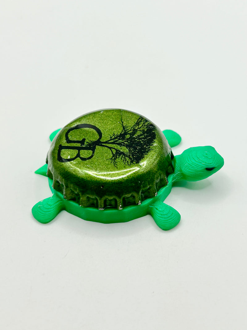 Greenbush Brewing - Bottle Cap Magnet Turtle Shell Shocked Art