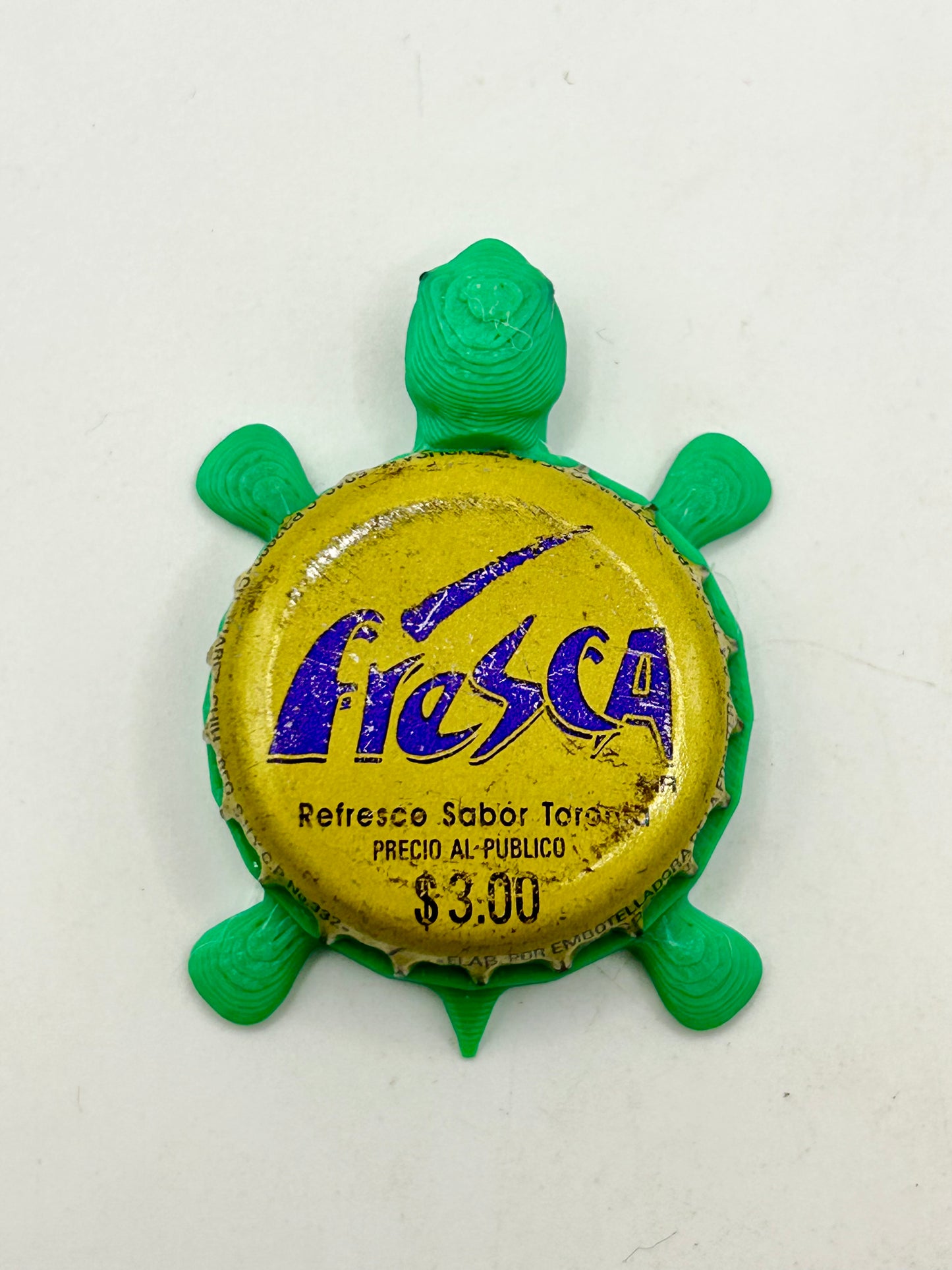 Fresca (International) - Bottle Cap Magnet Turtle Shell Shocked Art