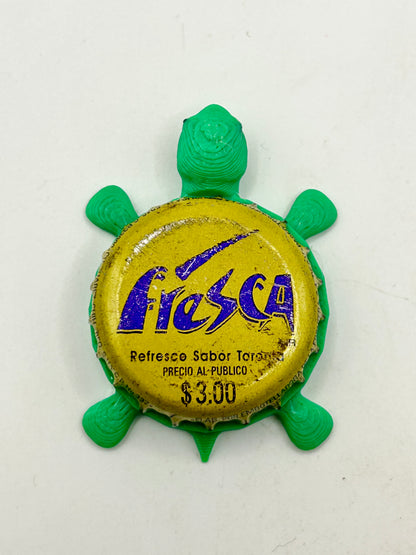 Fresca (International) - Bottle Cap Magnet Turtle Shell Shocked Art