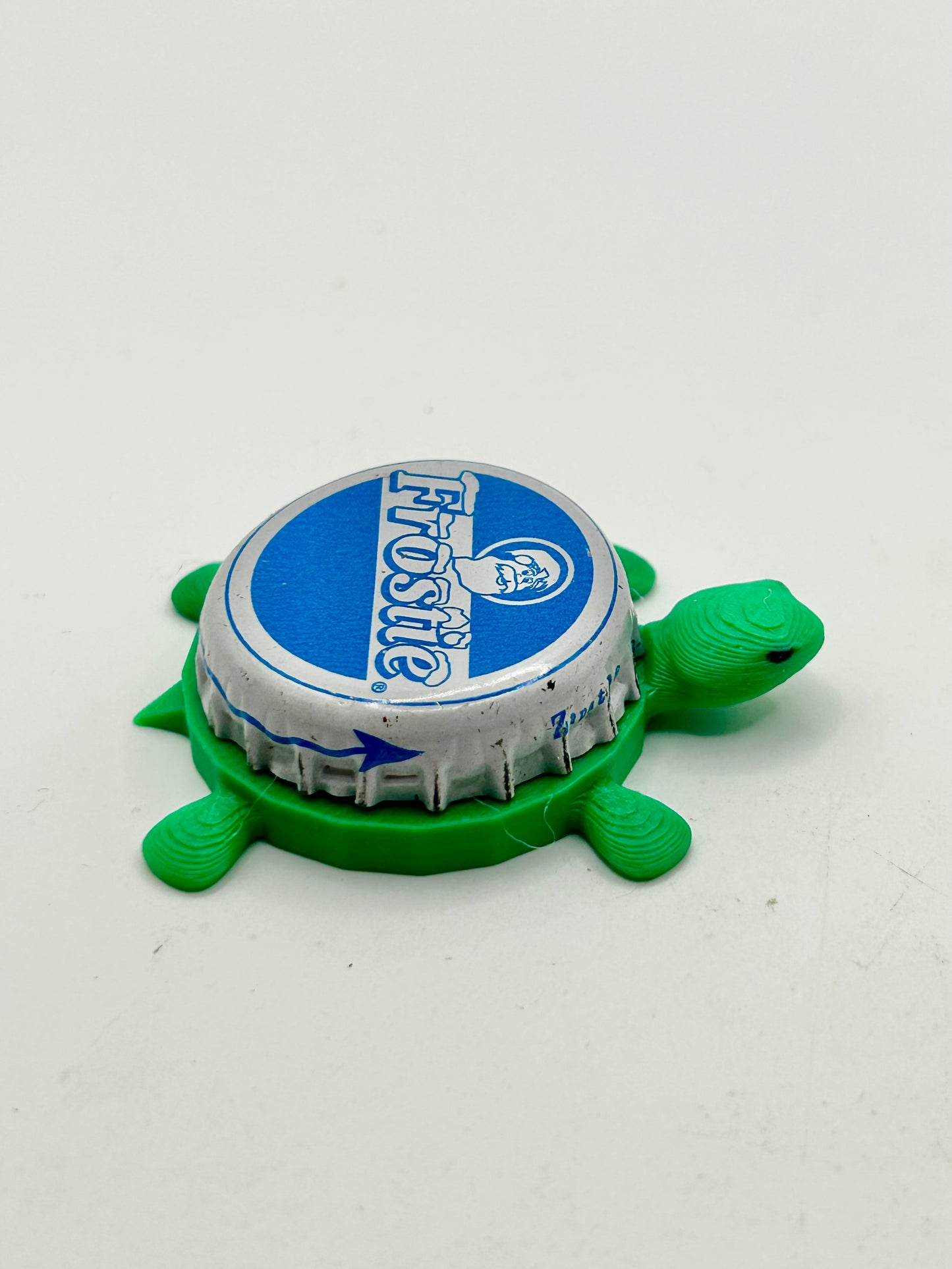 Frostie Soda (Blue) - Bottle Cap Magnet Turtle Shell Shocked Art