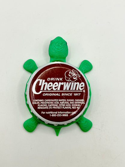 Cheerwine (Maroon) - Bottle Cap Magnet Turtle Shell Shocked Art