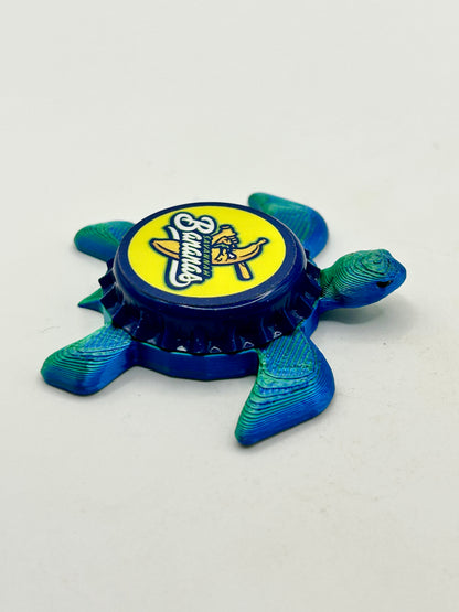 Savannah Bananas (Blue Cap) - Sea Turtle Bottle Cap Magnet Shell Shocked Art