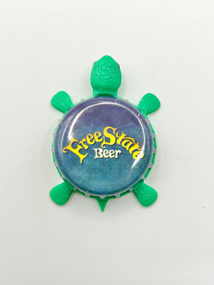 Free State Beer - Bottle Cap Magnet Turtle Shell Shocked Art