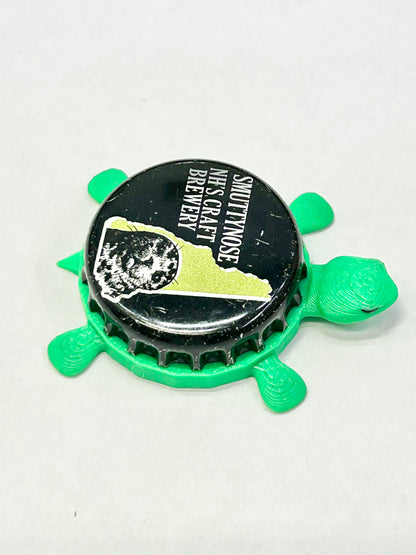Smuttynose Brewery - Bottle Cap Magnet Turtle Shell Shocked Art