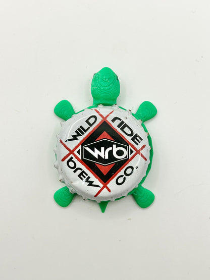 Wild Ride Brewing - Bottle Cap Magnet Turtle Shell Shocked Art