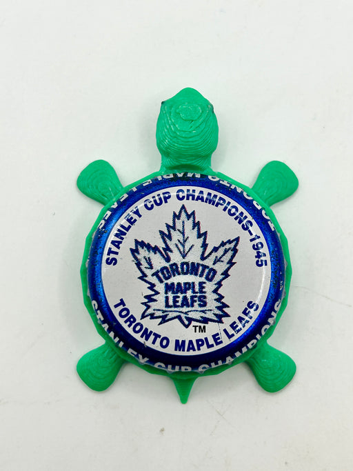 Toronto Maple Leafs Stanley Cup Champions (1945) - Bottle Cap Magnet Turtle Shell Shocked Art