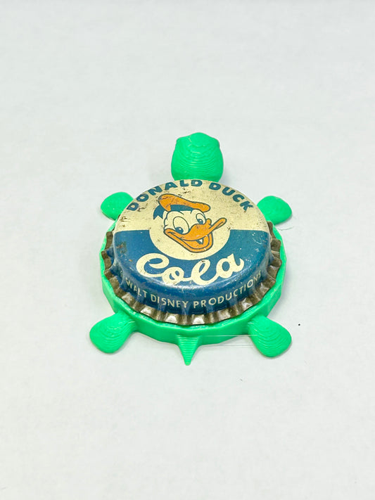 Donald Duck Cola Soda (Vintage) - Bottle Cap Magnet Turtle