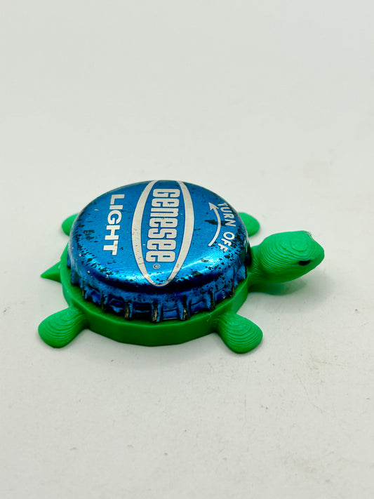 Genesee Light - Bottle Cap Magnet Turtle Shell Shocked Art