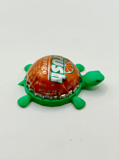 Orange Crush Soda (Dome Shell) - Bottle Cap Magnet Turtle Shell Shocked Art