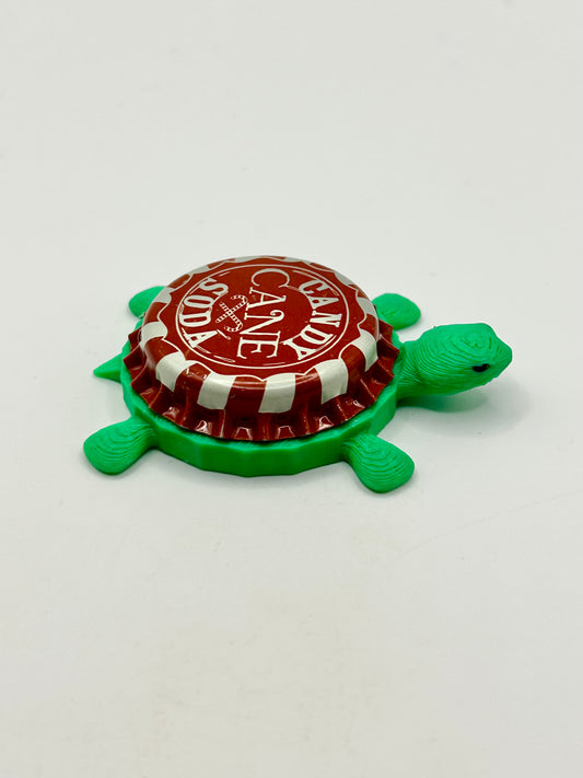 Candy Cane Cola - Bottle Cap Magnet Turtle