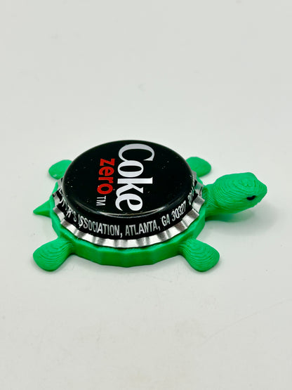 Coke Zero - Bottle Cap Magnet Turtle Shell Shocked Art