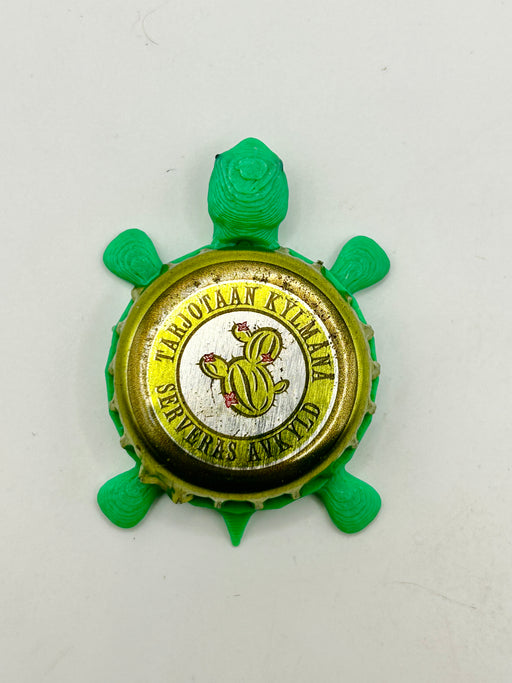 Kaktus Lonkero - Sinebrychoff Brewing - Bottle Cap Magnet Turtle Shell Shocked Art