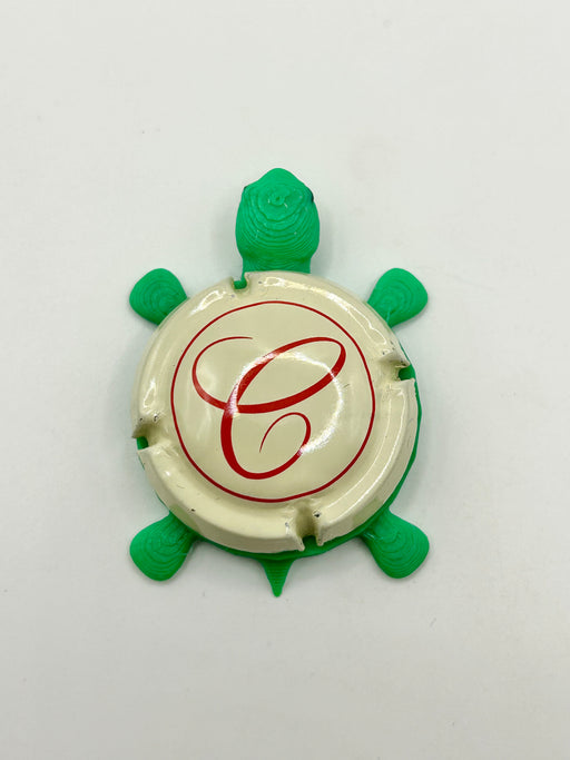 Charles Martel Champagne - Bottle Cap Magnet Turtle Shell Shocked Art