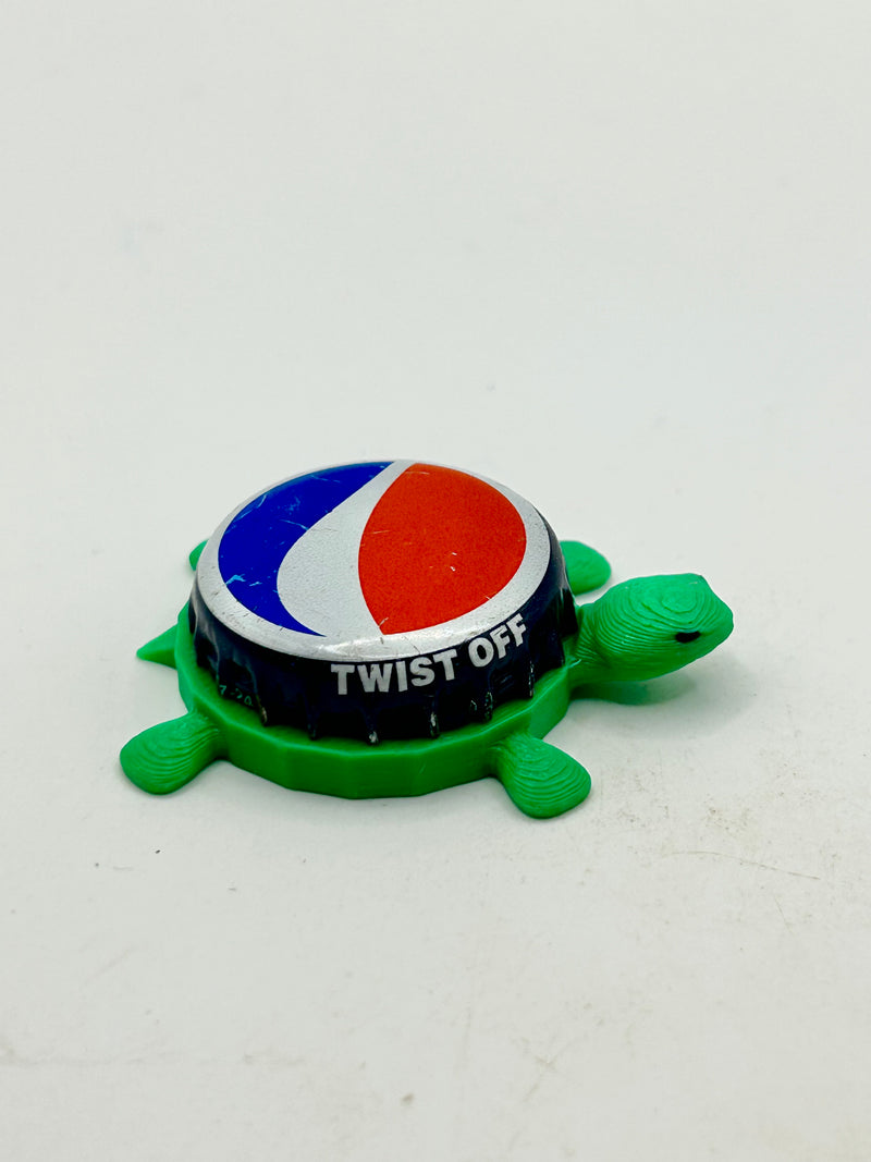 Pepsi Logo (Twist Off Text) - Bottle Cap Magnet Turtle Shell Shocked Art