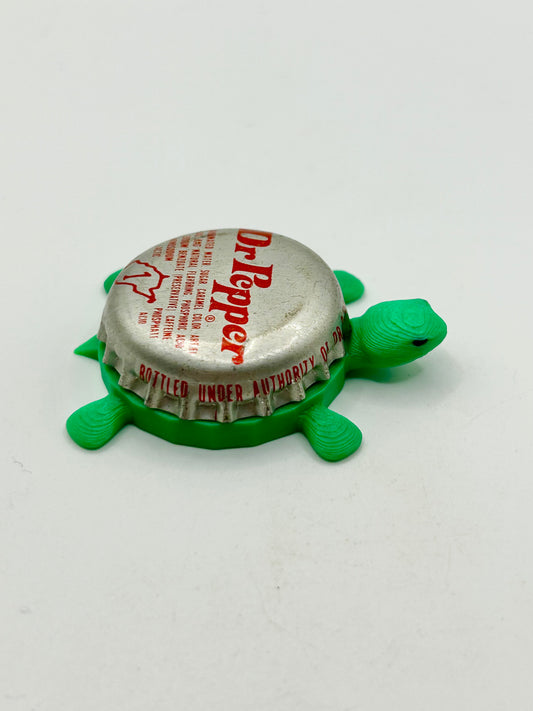 Dr Pepper Soda (Vintage, WV) - Bottle Cap Magnet Turtle