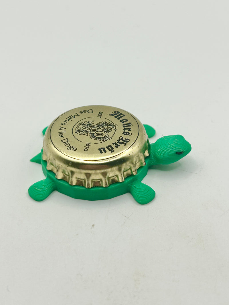 Bamberger Mahr’s Brau (Gold) - Bottle Cap Magnet Turtle Shell Shocked Art