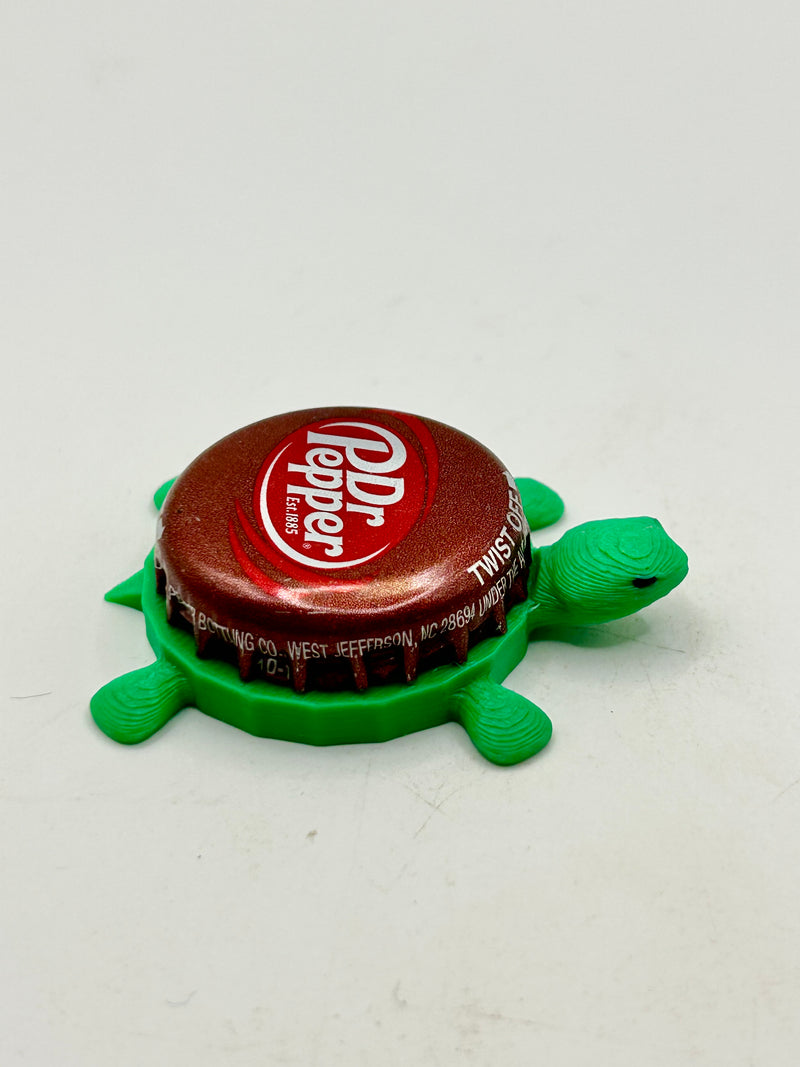 Dr Pepper Soda (Maroon & Red) - Bottle Cap Magnet Turtle Shell Shocked Art