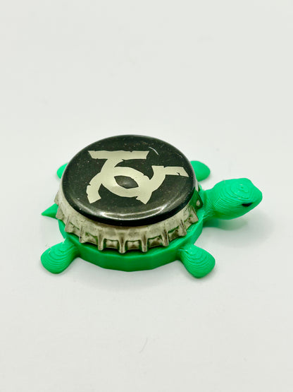 Pedernales Brewing - Bottle Cap Magnet Turtle Shell Shocked Art