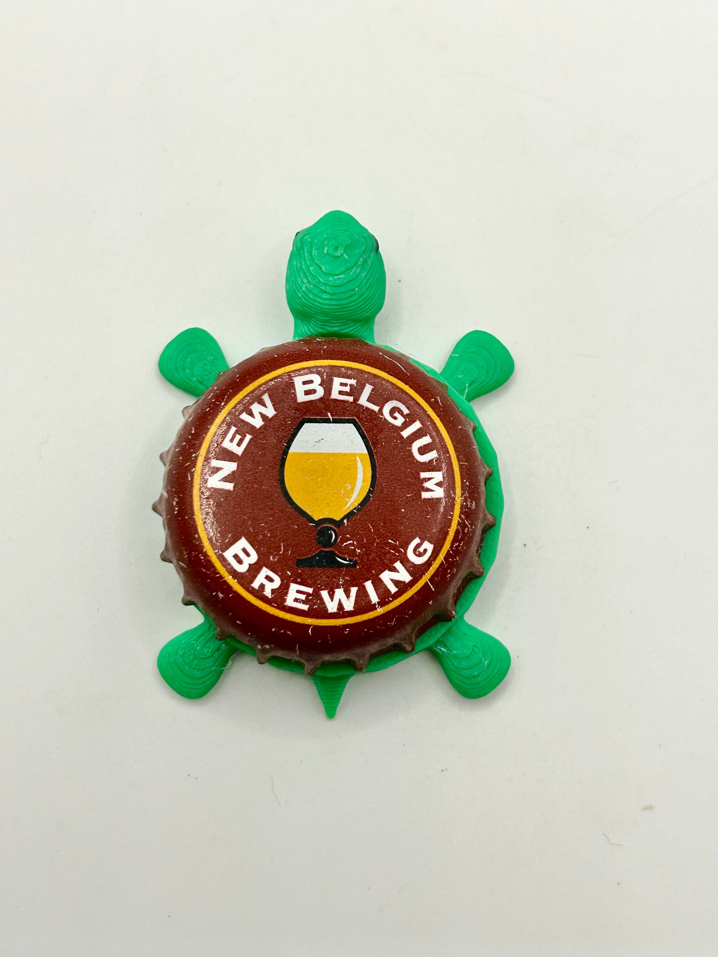 New Belgium Brewing (Vintage) - Bottle Cap Magnet Turtle