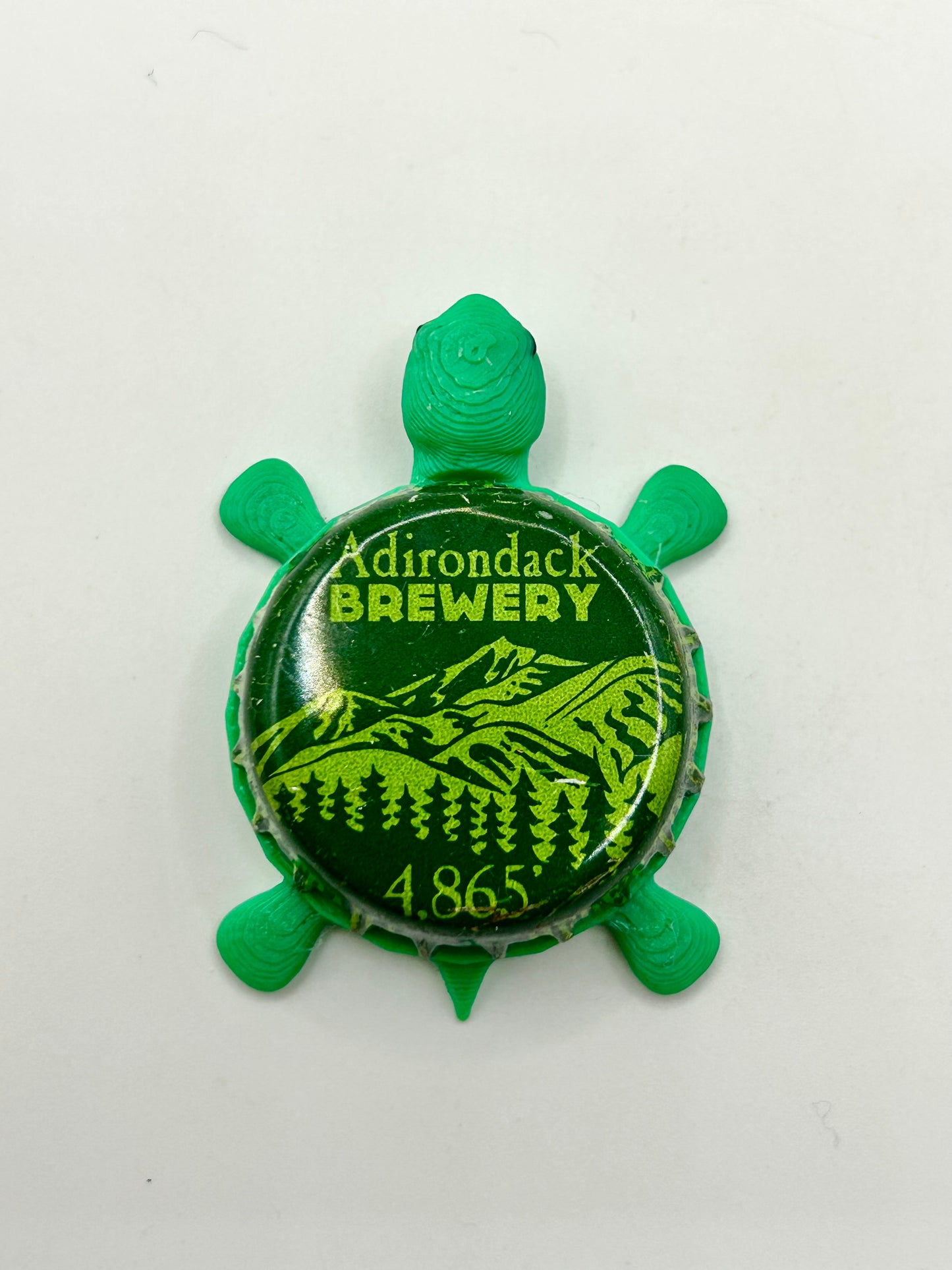Adirondack Brewery (4,865 ft) - Bottle Cap Magnet Turtle